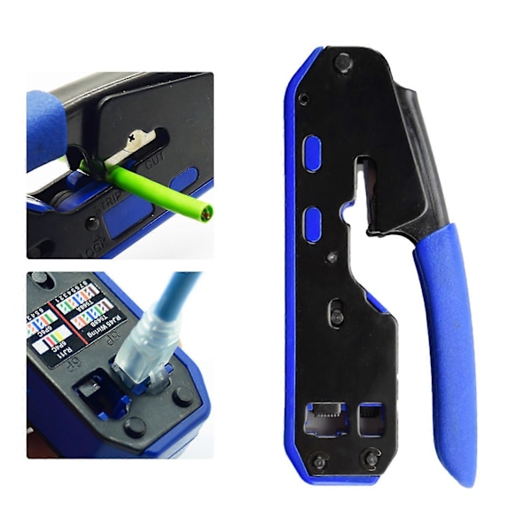 7SQ610 Internet Kabelpress Precisions Flamskyddad PVC Nätverkskabelpress Kabelstrippare Ethernet Cutter Skärverktyg