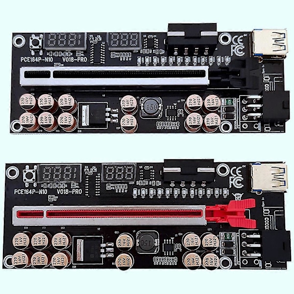 Ver018 Pro Pci-e Riser-kort Pci-e 1x til 16x Usb3.0 60cm Grafikk Riser-kort med 12 Solid Kondensatorer