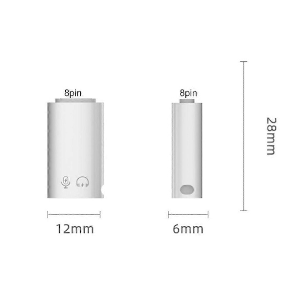 Typ C till 8-pin Adapter Kontakt Snabb Laddning Dataöverföring Höghastighets Multifunktionell USB-Adapter Kompatibel Iphone/Kompatibel Ipad