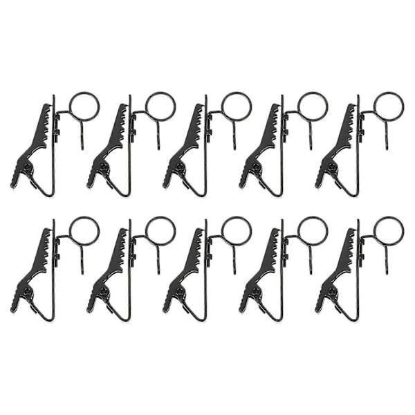 10 stk. Mikrofonklips i jern Mikrofon Lavalier Klips Mic Lapel Klips Tilbehør