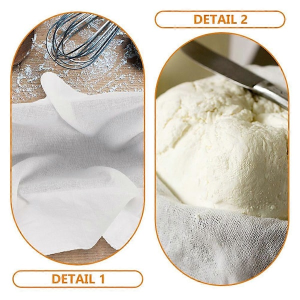 4 stk. osteklede, ultrafin gjenbrukbar osteklut med falmede kanter, tofu-silduk for baking
