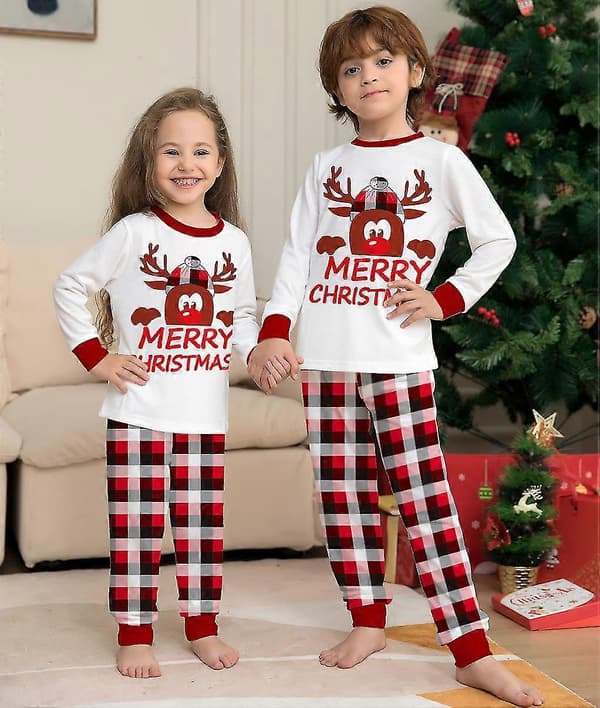 Julpyjamas Familjer Julpyjamasset Pyjamasset För Familjer Stil12 Kid 3