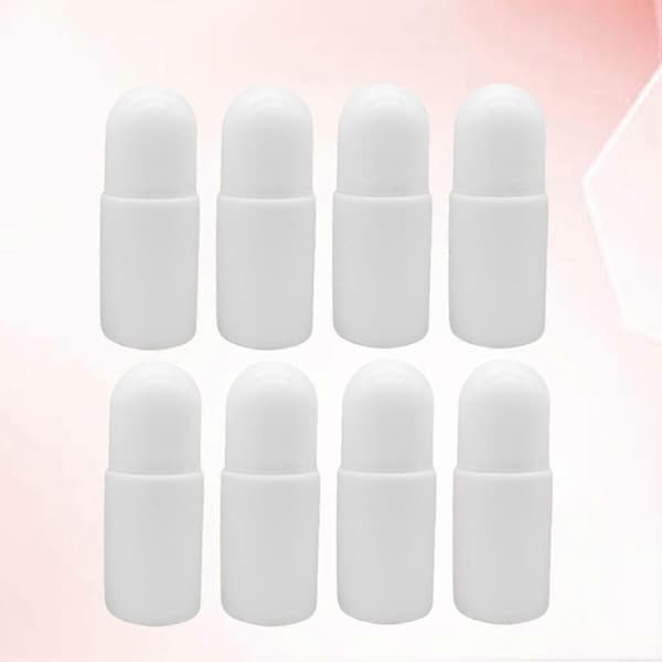 12 st 50 ml Plast Rollerflaskor för Eteriska Oljor Tomma Påfyllningsbara Roll on-flaskor Återanvändbara Läcksäkra DIY Deodorantbehållare med Plastroller