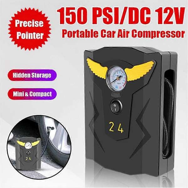Bil Dekk 12v Digital Dekk Oppblåsbar Pumpe Auto Kompressor 150 Auto Pu