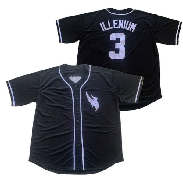 2023 World Baseball Jersey ILLENIUM#3 Jersey träningsoverall black1 2XL