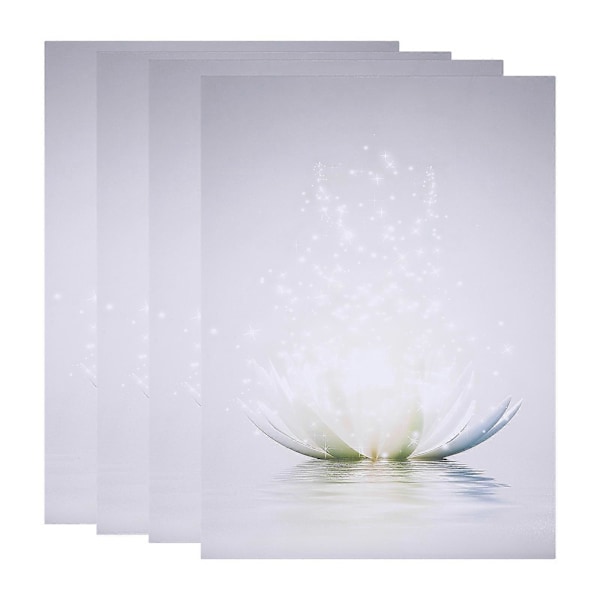 4 st Canvas Vägg Lotus Bild Blomma Canvas Målning Vardagsrum Sovrum Badrum Dekorationer