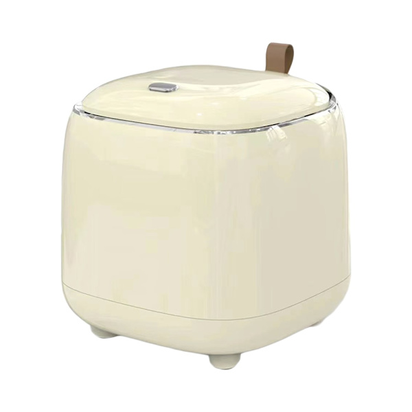 Kreativ Søppelbøtte for Skrivebord med Oppbevaringsboks for Søppelposer Milky Yellow
