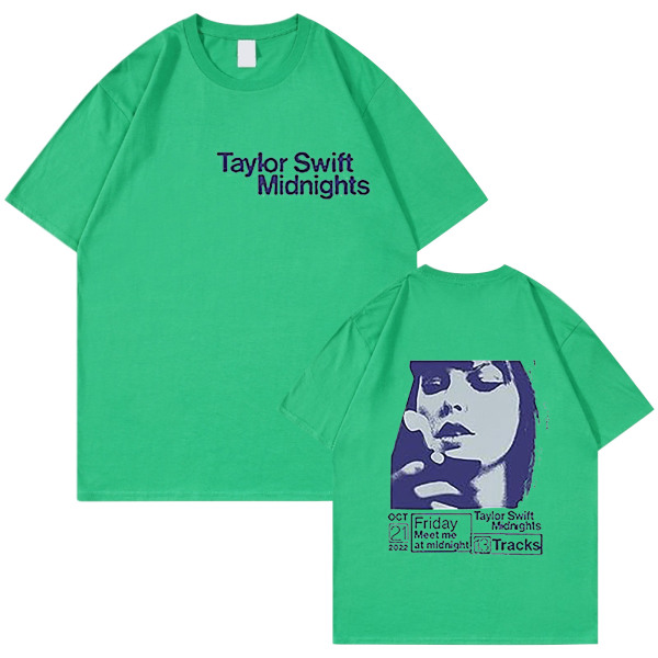 Taylor Swift Fan T-Shirt Tryckt T-Shirt Skjorta Pullover Vuxen Collection Taylor Swift T-shirt herr och dam green XL