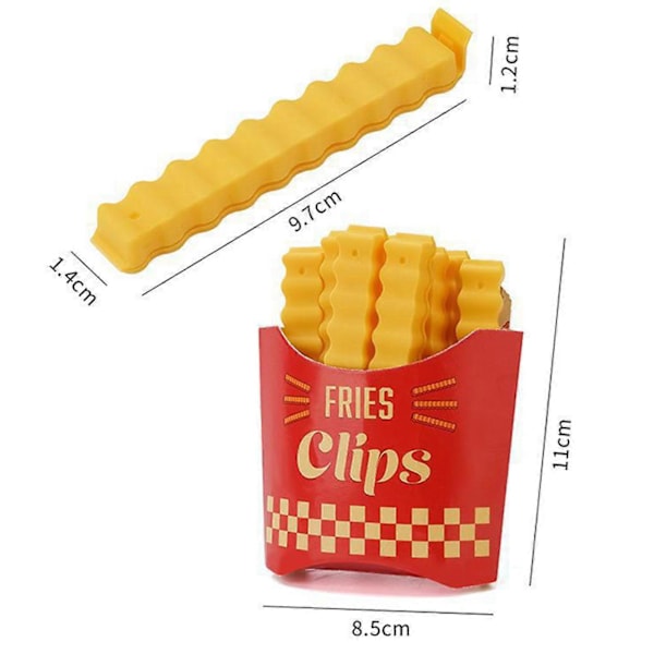 1 Set Påsförslutningsklämmor med Förvaringslåda Återanvändbara Friterade Chips Form Design Snackspåsklämmor Matförslutare Köksartiklar