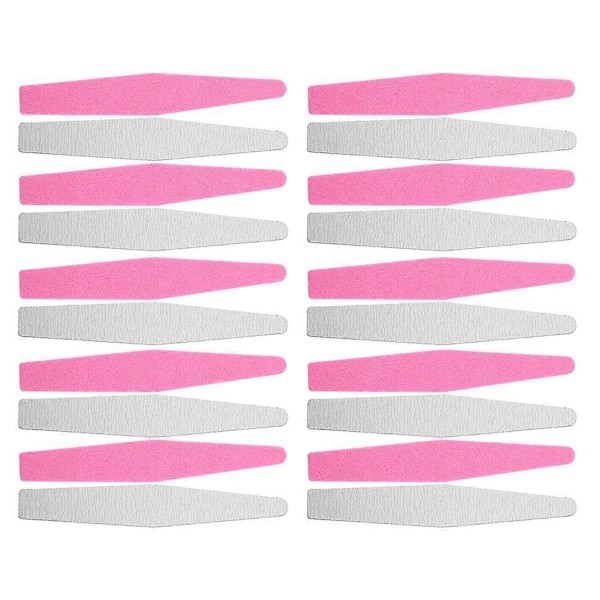 20 stk. Manicure Neglefile Dobbeltsidede Neglefile Bærbare Neglefile Sandpapirs Neglefile