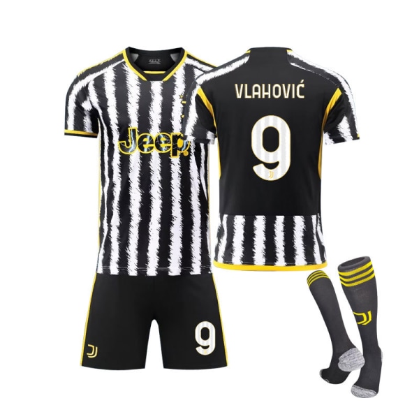 23-24 Juventus Home #9 VLAHOVIC Tröja Training Kit 18