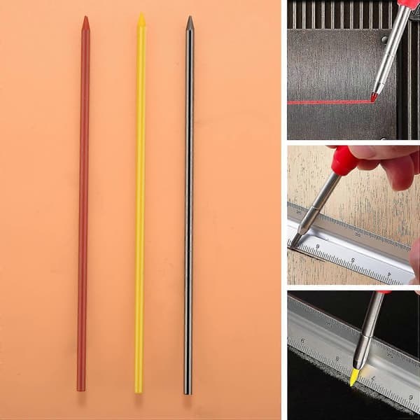Solid Carpenter Pencilsats med Spetsvässare Inkluderar 1 Snickeripennor Markering 24 Mekaniska Pennor