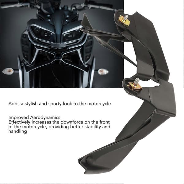 Motorcykel Front Spoiler Sort Øger Stabilitet Aerodynamisk Vinge Kit til MT09 SP 2017 til 2020