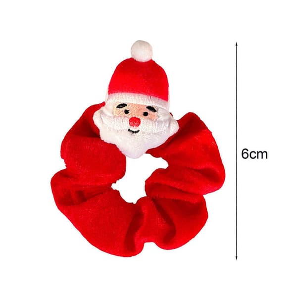Jul Plyschdocka Hårband Älg Jultomte Elastiskt Hårband Jul Hårtofsar Sammet Julaccessoarer D