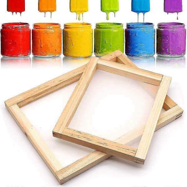 Screen Kit 22 Dele, Serigrafi Ramme Med Mesh Screen Squeegees