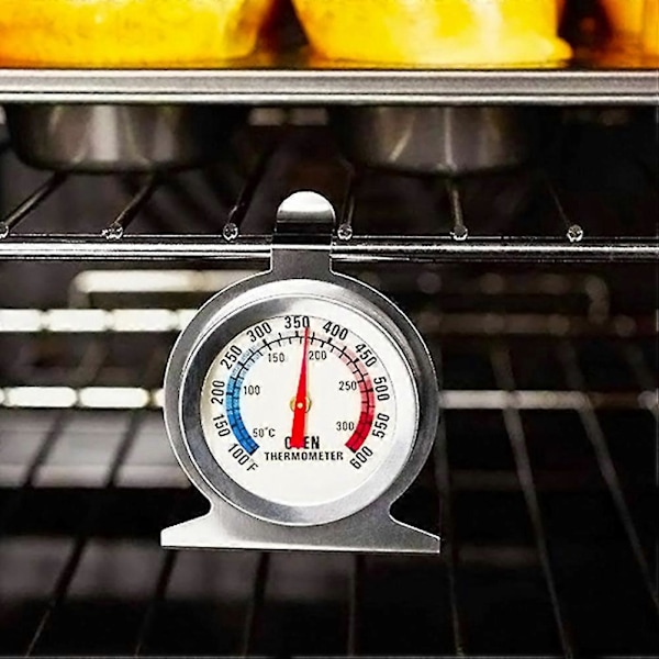 Nyttig Temperaturbestandig Grilltermometer i Rustfritt Stål, Ovnstermometer for Hjemmebruk (50-300 Grader Celsius, + -2 Grader Celsius)
