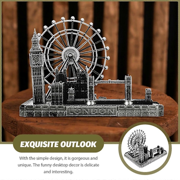 London City Scene Modell Figurin London Tower Bridge Big Ben Klockprydnad