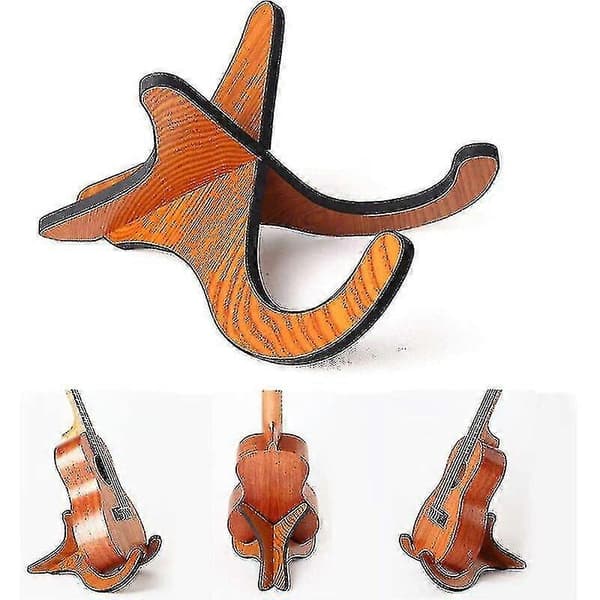 Ukulele Stativ, Universal X-ramme, Foldbart Træstativ Til Ukulele, Mandolin, Banjo Og Violin