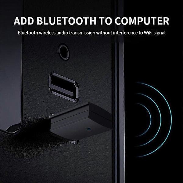 Bærbar Bluetooth-kompatibel 5.0 Audio Transmitter Receiver med Stereo Trådløs Adapter