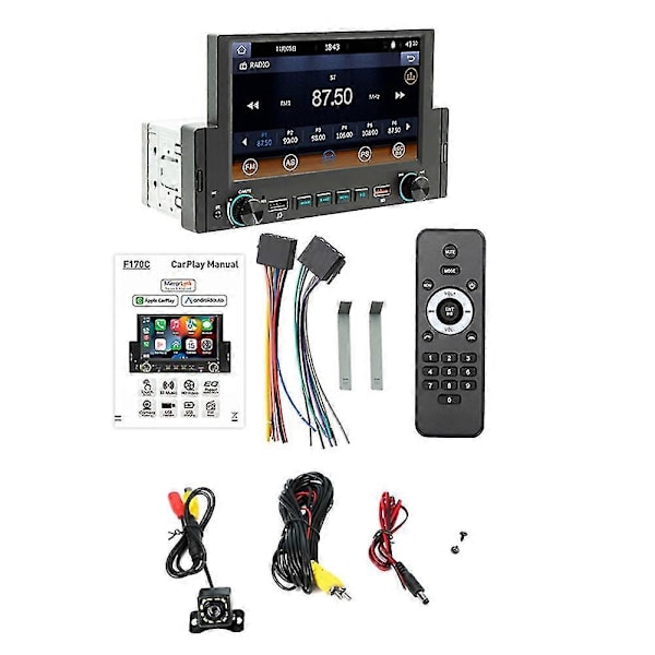 1din 6.2 tuuman näyttö Carplay Android-auto Autoradio Bluetooth Mp5-soitin 2usb Fm-vastaanotin Hea
