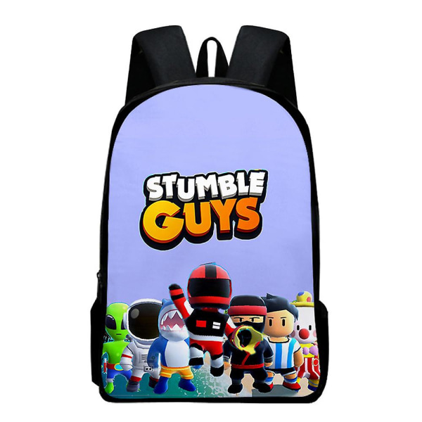 Barnryggsäck Stumble Guys Tryckt Skolväska Stor Kapacitet Ryggsäck style 4