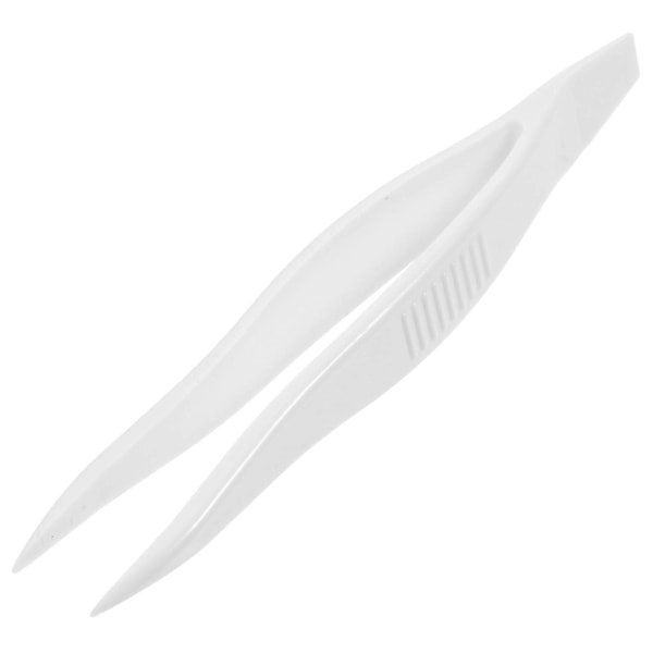 1 st Överdimensionerade Linser Pincett Klämma Tång med Box Fodral för Resor Hemanvändning (Vit)