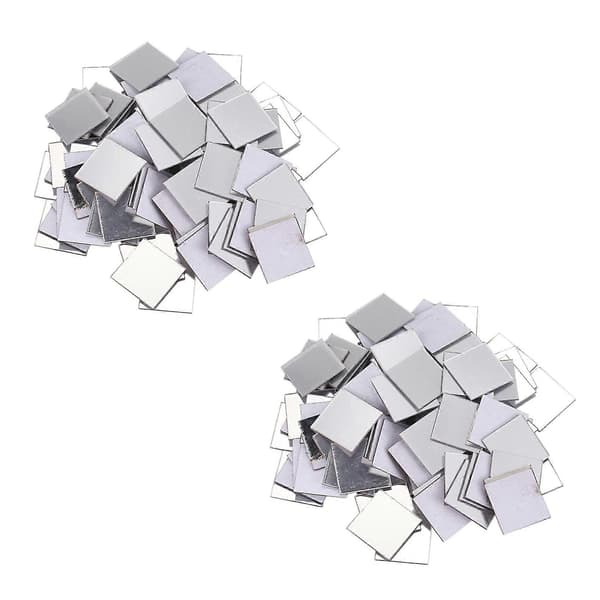 200 st Väggdekaler med Spegelplattor 3D Dekoration för Rum (Silver)