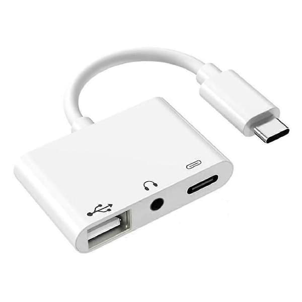 3-i-1 Typ-c Hörlursadapter Professionell Typ-c Adapter Laptop Telefonadapter