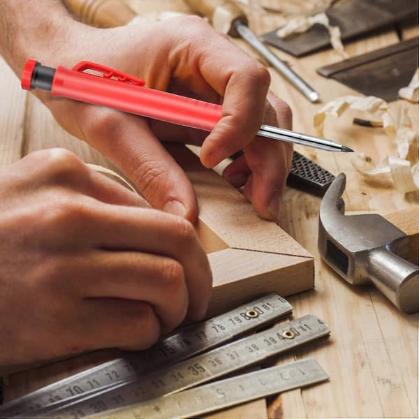 Solid Carpenter Pencilsats med Spetsvässare Inkluderar 1 Snickeripennor Markering 24 Mekaniska Pennor