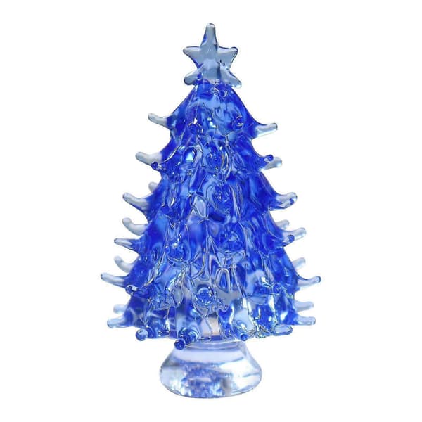Julgransfigur i kristall, bordsdekoration, julklapp Blue