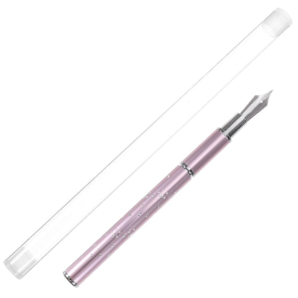 1 Set Nagelkonst Fontänpenna Borste med Ersättningspärlor Målningstillbehör Manikyr Målarpennor Nagelkonstverktyg Pensel Manikyr Tillbehör (Rosa