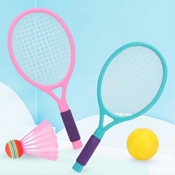 1 Set Utomhus Badmintonracketar med Bollar Badmintonleksaker för Vuxna Barn