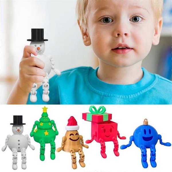Rörlig skrivbordsdocka, 3D-utskrift, juldekorationer, julklapp B