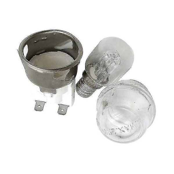 2-pack E14 Högtemperaturbeständig 300 Celsius 250v 25w Ugnslampa, Ugnslamphållare, Ugnsbelysning