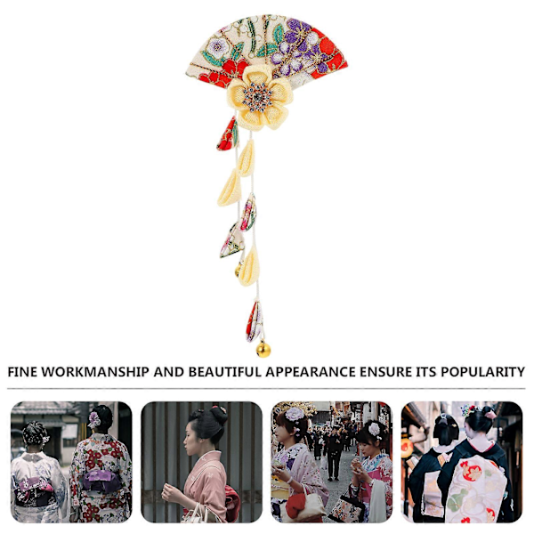 1st Kvinnor Japansk Kimono Sakura Tofs Kanzashi Hårprydnad Hårband Hårklämma