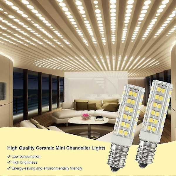 E14 LED-lampor, Köksfläktlampa, Majslampa, 4-pack E14 LED-lampor, E14 LED-lampa Kallvit, E14 5W LED Majslampa
