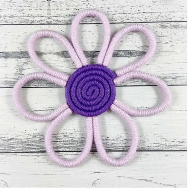 Boho Dekoration Daisy Blomma Vävd Makramé Väggdekoration Rep Handgjord Vävd Väggprydnad Flickrum Flöde
