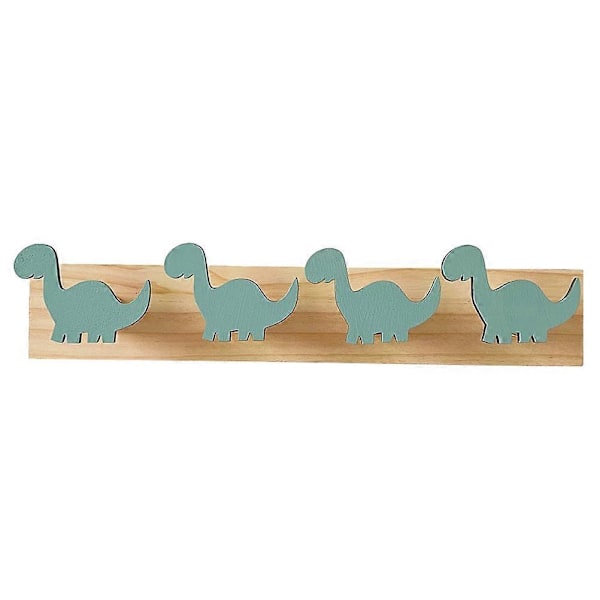 Knagerække til vægmontering, hattekrog, entrekrog, dinosaurdesign