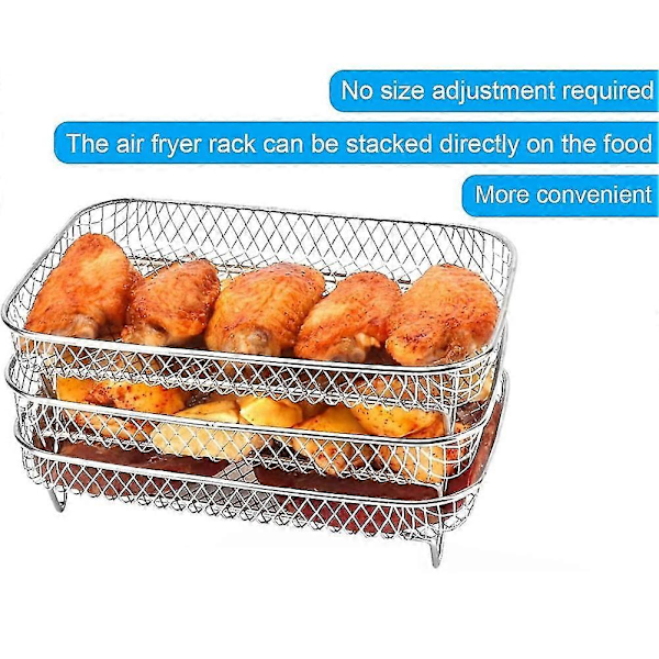 Friturestativ Tre Stabelbare Dehydrator Stativ Toast Stativ Tilbehør Til Ninja Foodi Dz201 Dz40