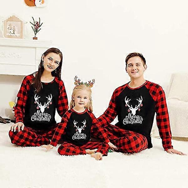 Jul Familj Pyjamas Matchande Set, Älg Julpyjamas Men L