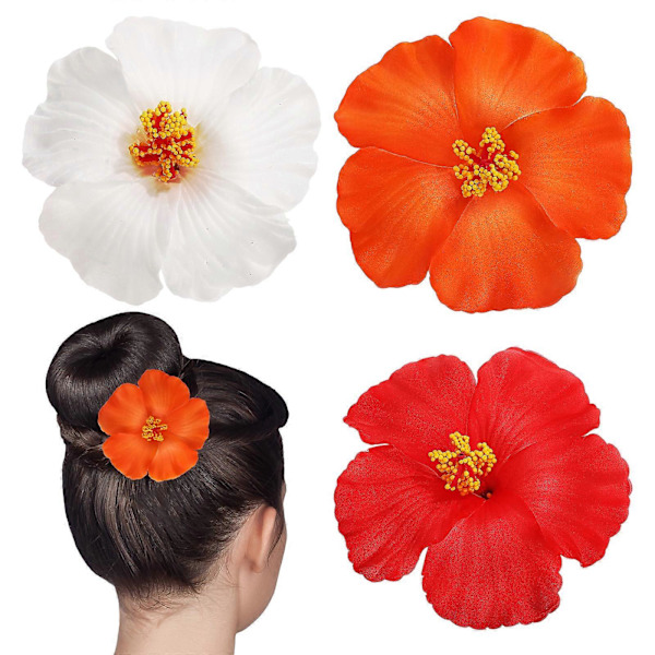 3 st Hårblommor Hårspännen Blomma Hårnålar Hawaiianska Hårspännen Blomma Håraccessoarer För Kvinnor Flickor