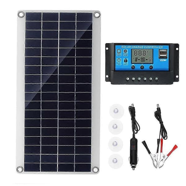 10w Flexibel Solpanel Solceller För Bil Husbil Båt Hem Tak Van Camping Solbatteri, 40a Solar
