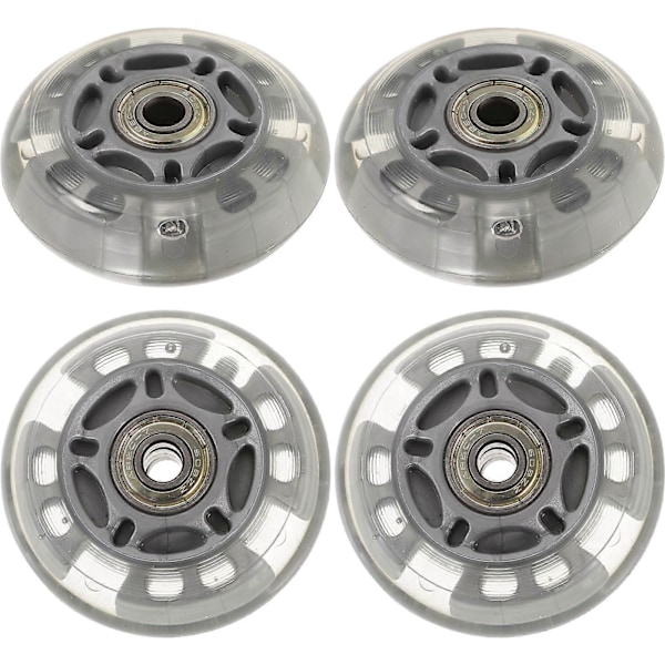 4 stk. 72 mm LED Skate Hjul Inline Rulleskøjtehjul til Udendørs Udskiftning (Tilfældig Farve)