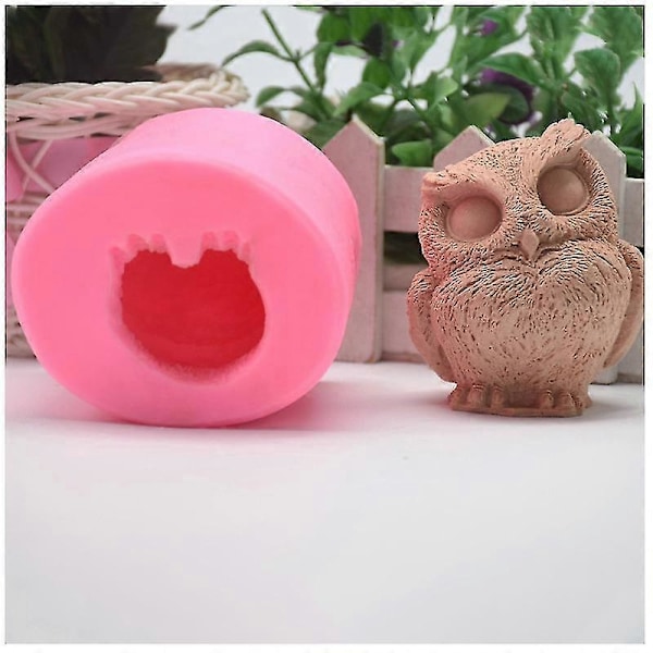 Ugle Resin Silikoneform 3d Ugleformede Lysforme DIY Fugle Støbeforme Dyre Lerform - Ugle Fo