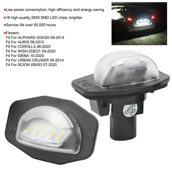 LED Nummerpladelys Energibesparende Hvid 81270?12521 til ALPHARD GGH20 2008?2014