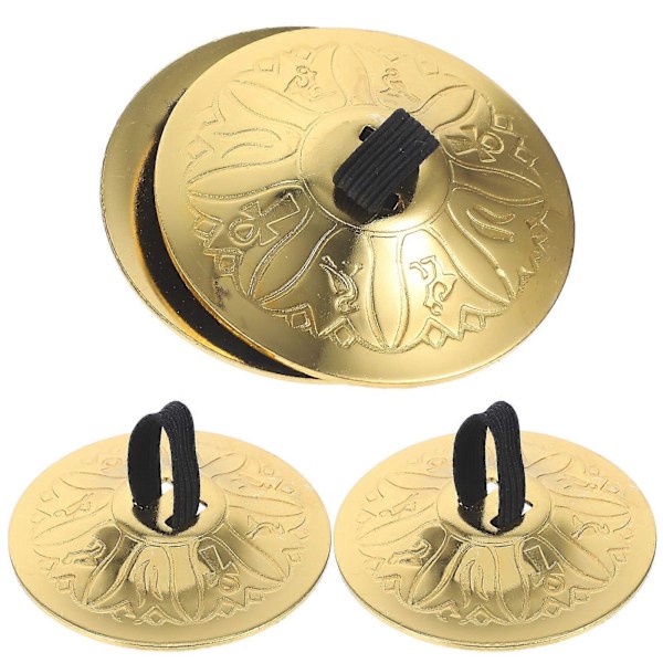2 Par Magdans Cymbaler Kreative Fingersymbaler Musikkinstrument for Barn