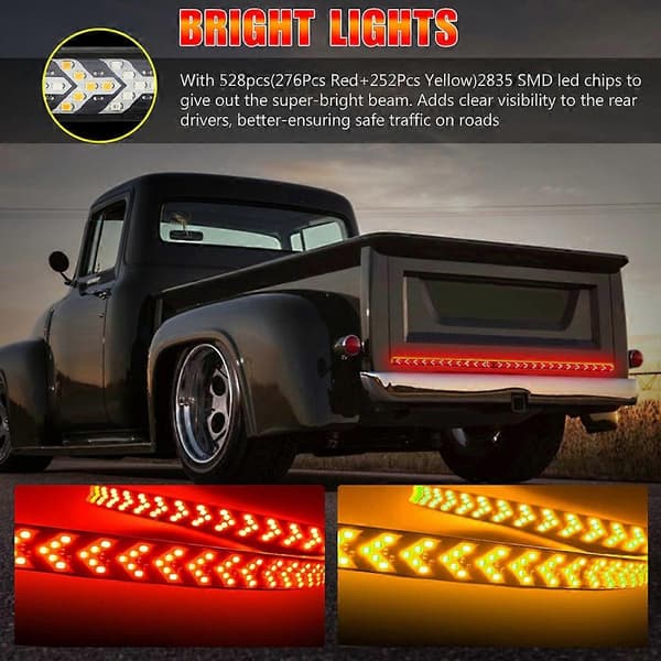 Bil Styling Høye Bakre Stopplys for DC 12V Bremse LED Strips Blinklys