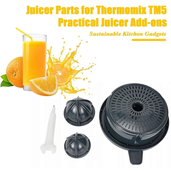 4 kpl manuaalinen mehupuristinsetti Thermomix TM5/TM6:lle, kestävä, konepesun kestävä, elintarvikelaatuiset materiaalit, helppo asentaa, varaosat