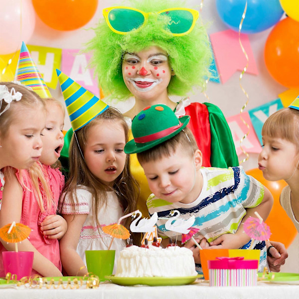 10 stk. Små Svanekake Topper Fest Bursdag Cupcake Dessert Toppers Dekorasjon