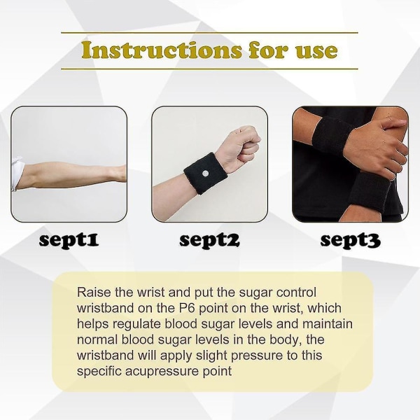 Sugar Control Armband Blodsockerhantering Personlig rem Säkra Verktyg Handled Reglera Vård Kroppsprodukter Nivåer